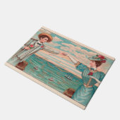 Viktorianisch Beach Liebe Dressy Ocean Wedple Fußmatte (Schrägansicht)