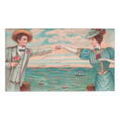 Viktorianisch Beach Liebe Dressy Ocean Wedple Namenschild (Vorderseite)