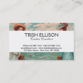 Viktorianisch Beach Liebe Dressy Ocean Wedple Visitenkarte (Rückseite)