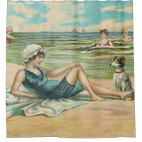 Viktorianisch Beach Swim Girl Ocean Sommerurlaub