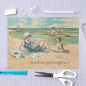 Viktorianisch Beach Swim Girl Ocean Sommerurlaub Seidenpapier (Handwerk)