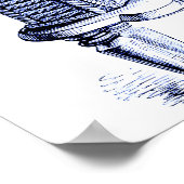 Viktorianisch Beehive Blue Tint Poster (Ecke)