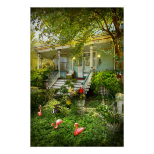 Viktorianisch - Bevidere NJ - Flamingos zum Ausruh Poster