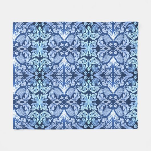 Viktorianisch-blaues Fleece Blanket (Vorderseite (Horizontal))