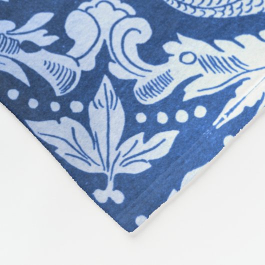 Viktorianisch-blaues Fleece Blanket (Ecke)