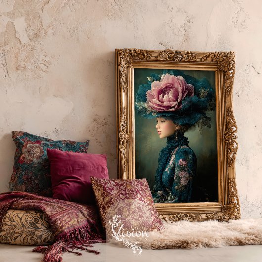 Viktorianisch Bloom, Fantasy Portrait, Couture der Seidenpapier