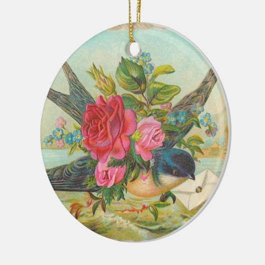 Viktorianisch Blue Bird Weihnachtsschmuck (Links)