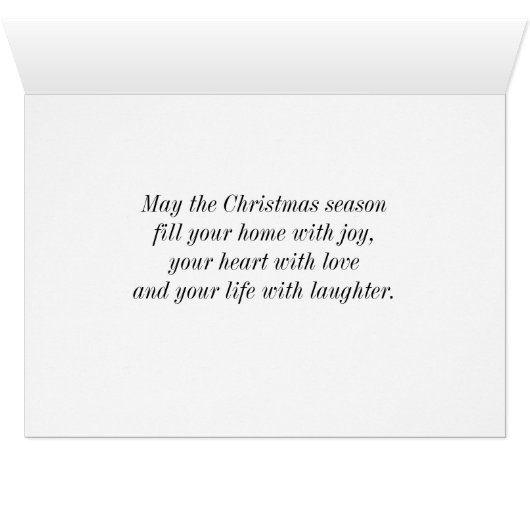 Viktorianisch Blue Christmas Card (Innenansicht Horizontal (Unten))