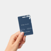 Viktorianisch Blue Floral Dusty Blue Wedding Ausweis (Handheld)