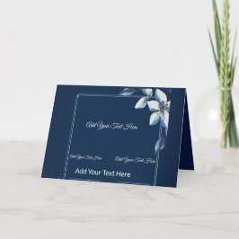 Viktorianisch Blue Floral Dusty Blue Wedding Dankeskarte