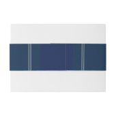 Viktorianisch Blue Floral Dusty Blue Wedding Einladungsbanderole (Rückseitenbeispiel)