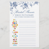 Viktorianisch Blue French Garden Brautparty Game (Vorderseite)