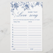 Viktorianisch Blue French Garden Brautparty Game (Vorderseite)