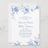 Viktorianisch Blue French Garden ENGAGEMENT PARTEI Einladung (Vorderseite)