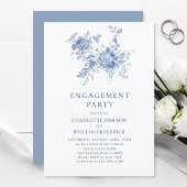 Viktorianisch Blue French Garden ENGAGEMENT PARTEI Einladung