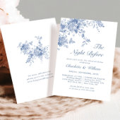 Viktorianisch Blue French Garden Probe Dinner Einladung