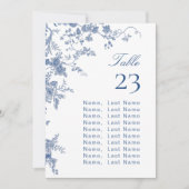 Viktorianisch Blue French Garden Sitzkarte Einladung (Vorderseite)