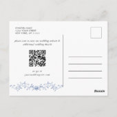 Viktorianisch Blue French Garden Wedding Save the  Postkarte (Rückseite)