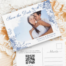 Viktorianisch Blue French Garden Wedding Save the 