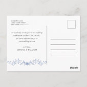 Viktorianisch Blue French Garden Wedding Save the Postkarte (Rückseite)