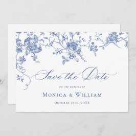Viktorianisch Blue French Rose Garden Save The Date
