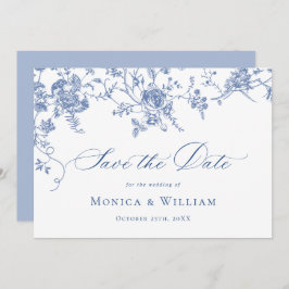 Viktorianisch Blue French Rose Garden Save The Date