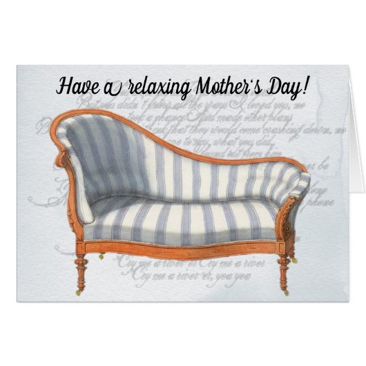 Viktorianisch Blue Stripe Chaise Lounge (Vorderseite (Horizontal))