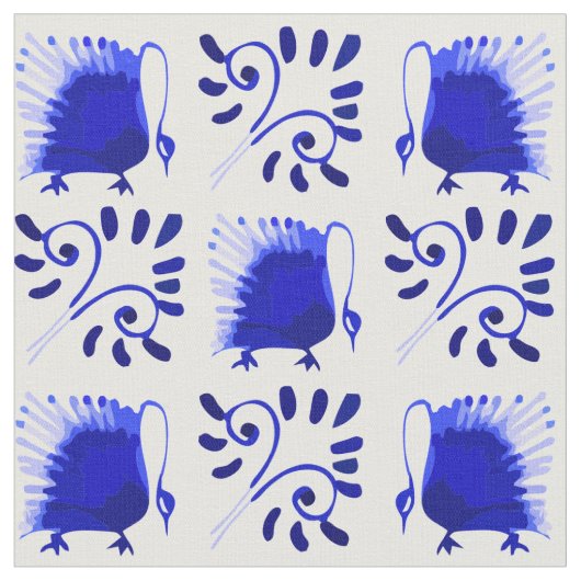 Viktorianisch Blue Swans William Morris Pattern Vi Stoff (Nahaufnahme)