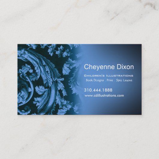 Viktorianisch blühen Sie kundenspezifische Visitenkarte (Vorderseite)