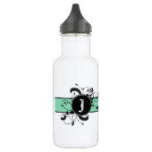 Viktorianisch blühen Sie mit Monogramm Edelstahlflasche (Links)