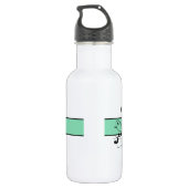 Viktorianisch blühen Sie mit Monogramm Edelstahlflasche (Rückseite)