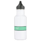 Viktorianisch blühen Sie mit Monogramm Edelstahlflasche (Rechts)