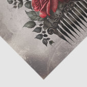 Viktorianisch Boudoir | Alte Haarkolbe mit Rote Ro Seidenpapier (Ausschnitt)