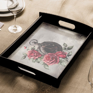 Viktorianisch Boudoir   Alte Pocket Watch und Rote Seidenpapier