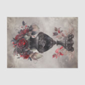 Viktorianisch Boudoir | Alte Verzierte Vase und Ro Seidenpapier (Vorderseite)