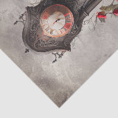 Viktorianisch Boudoir | Antike Großvater Uhr Seidenpapier (Ausschnitt)