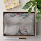 Viktorianisch Boudoir | Antike Vogelkäfige und Rot Seidenpapier (Geschenk)