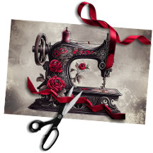 Viktorianisch Boudoir | Antique Gold Nähmaschine