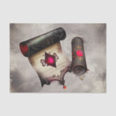 Viktorianisch Boudoir | Antique Magic Scroll mit E Seidenpapier (Vorderseite)