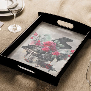 Viktorianisch Boudoir   Antiquitätenmusik Rose Gra Seidenpapier