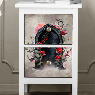 Viktorianisch Boudoir Einstiegstür der geheimen Seidenpapier