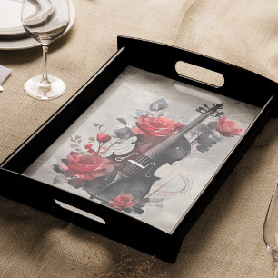 Viktorianisch Boudoir   Geige und Rose der Antikmu Seidenpapier