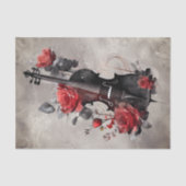 Viktorianisch Boudoir | Geige und Rose der Antikmu Seidenpapier (Vorderseite)