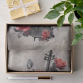 Viktorianisch Boudoir | Geige und Rose der Antikmu Seidenpapier (Geschenk)