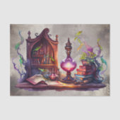 Viktorianisch Boudoir | Schreibtisch und Buchkoffe Seidenpapier (Vorderseite)