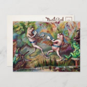 Viktorianisch Boxing Frozen Weihnachten Postkarte (Vorne/Hinten)