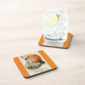 Viktorianisch Boy Carving Pumpkin Halloween Untersetzer (Rechte Seite)