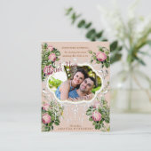 Viktorianisch Bush Garden Wedding Danke Postkarte (Stehend Vorderseite)