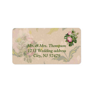 Viktorianisch Bush Garden Wedding Labels Adressaufkleber