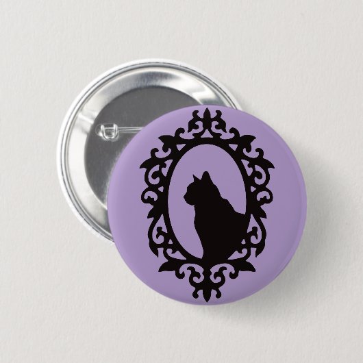 Viktorianisch Cat Gothic Button (Vorne & Hinten)